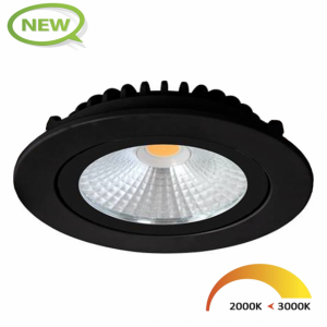 LED INBOUWSPOT 5W DIM to WARM ZWART KLASSE 2