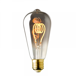E27 LED lamp Vintage Edison spiraal Lybardo Smoke 2.3W 2100K Extra Warm Dimbaar TÜV