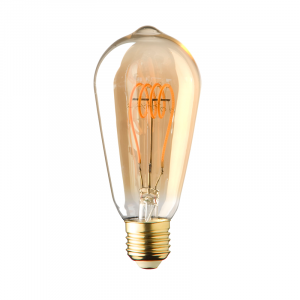 E27 LED lamp Vintage Edison spiraal Lybardo Gold 4W 2000K Extra Warm Dimbaar TÜV