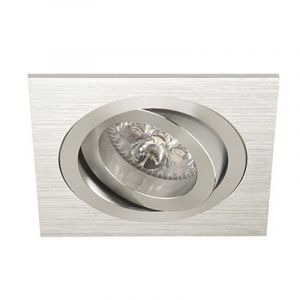 Inbouwspot LED - Inbouw armatuur Vienna - Kantelbaar - Vierkant geborsteld aluminium