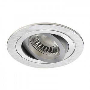 Inbouwspot LED - Inbouw armatuur Veneto - Kantelbaar - Rond geborsteld aluminium