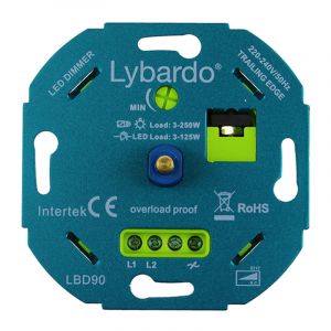 Lybardo Eco 3-125 Watt LED Dimmer - Fase Afsnijding - Universeel - Inbouw