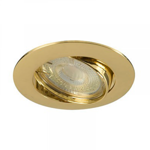 Inbouwspot LED - Inbouw armatuur Lucca - Kantelbaar - Rond goud