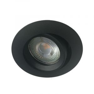 Inbouwspot LED - Inbouw armatuur Monti - Kantelbaar - Zand Zwart